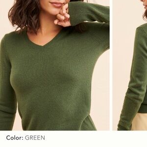 Anthropologie Nouveaux Cashmere V-Neck Sweater Small